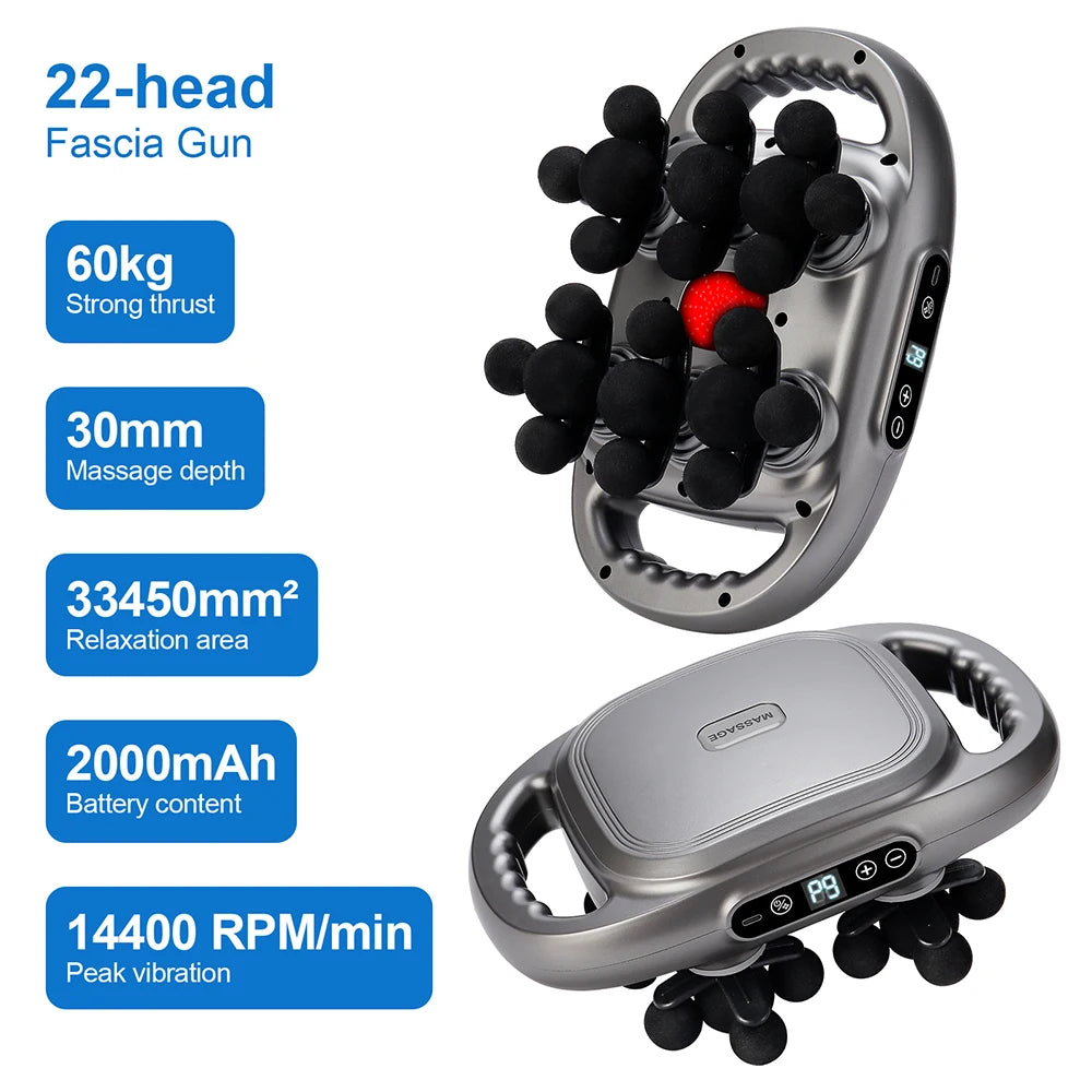 42-Head Fascia Gun High-Frequency Vibration Body Massager for Neck, Back & Waist Relief