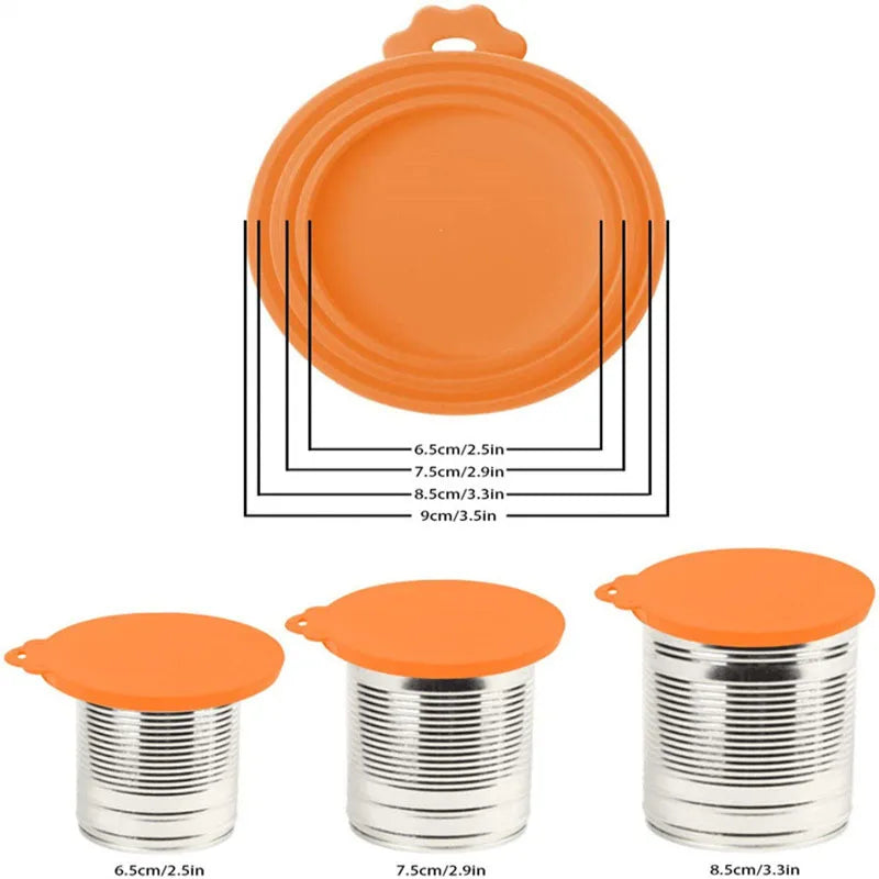 Reusable Pet Food Can Cover & Spoon Set – Portable Storage Lid for Dogs & Cats