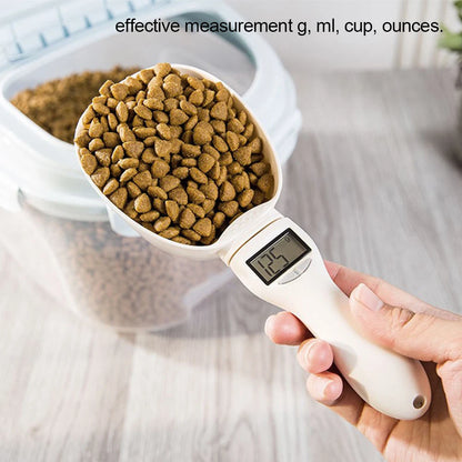 Pet Food Measuring Scoop Digital Dog & Cat Food Measuring Cup with LED Display Electronic Spoon Scale