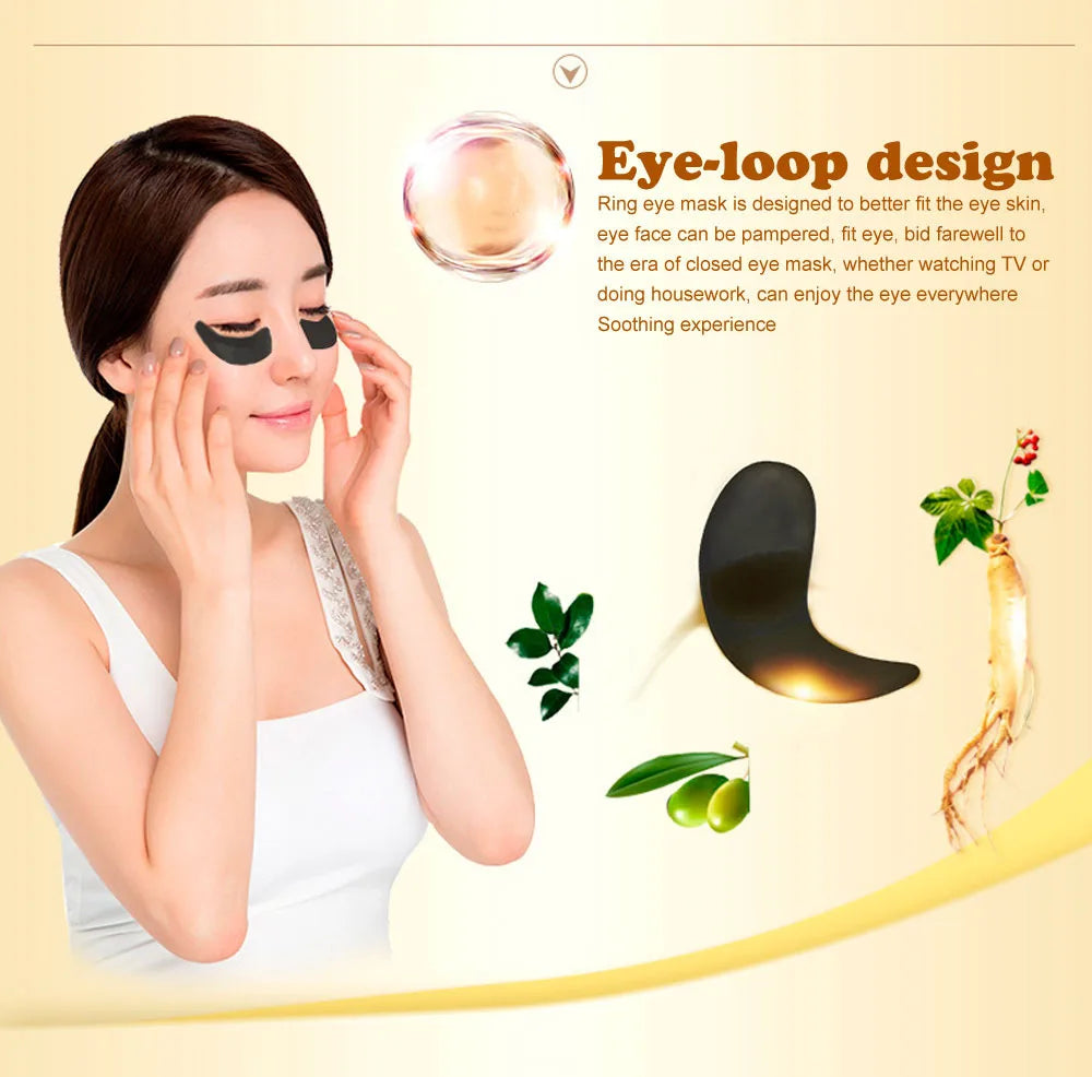 Gold Collagen Crystal Eye Mask - Firming & Moisturizing Eye Patches (5/10/20/30 Pairs)