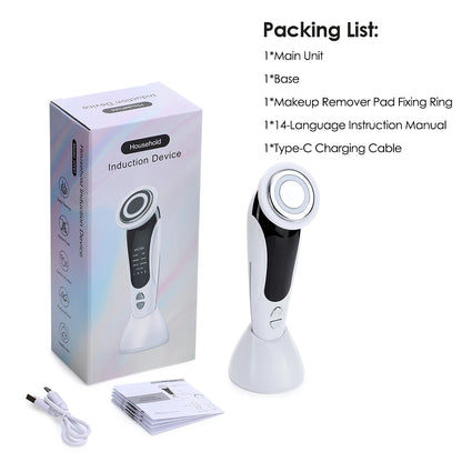 EMS Facial Massager - LED Light Therapy & Sonic Ion Vibration for Skin Tightening & Anti-Wrinkle