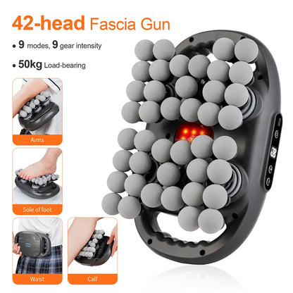 42-Head Fascia Gun High-Frequency Vibration Body Massager for Neck, Back & Waist Relief