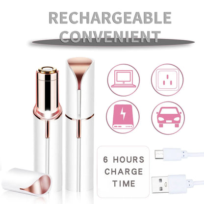 Portable Lipstick Electric Hair Remover for Women Painless Facial Shaver Tool