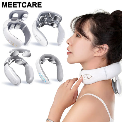 TENS Pulse Wireless Back & Neck Massager - Smart Heating Pain Relief for Shoulders & Muscles