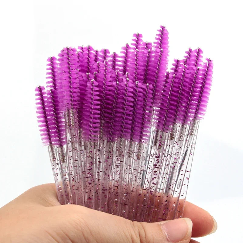 CNK Disposable Eyelash Brushes – 5/50 Pcs Mascara Wands Applicator Spoolers for Makeup