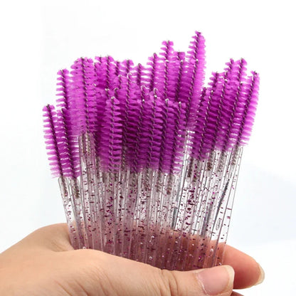 CNK Disposable Eyelash Brushes – 5/50 Pcs Mascara Wands Applicator Spoolers for Makeup