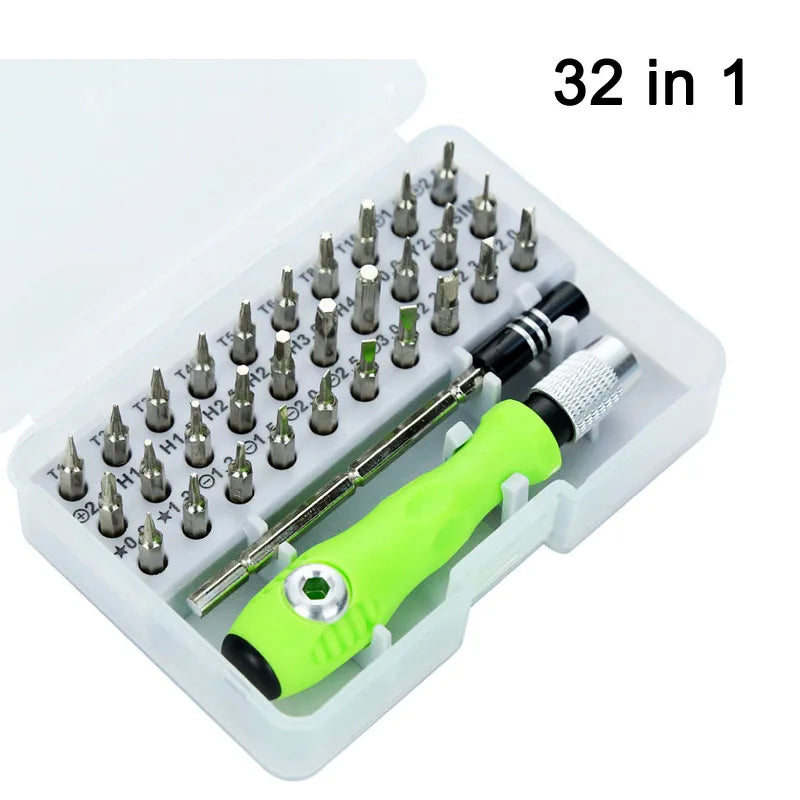 Labor-Saving Ratchet Screwdriver Set, Household Magnetic Toolbox with Torx Bits