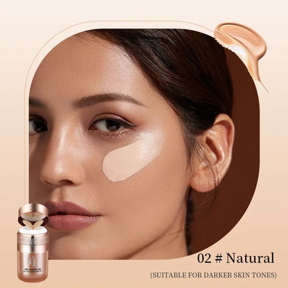 Air Cushion BB Cream with Butterfly Powder Puff – Moisturizing, Whitening, and Waterproof Foundation