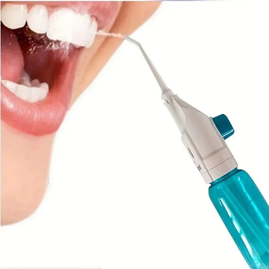 Portable High Pressure Oral Irrigator – Manual Water Dental Floss & Teeth Cleaner
