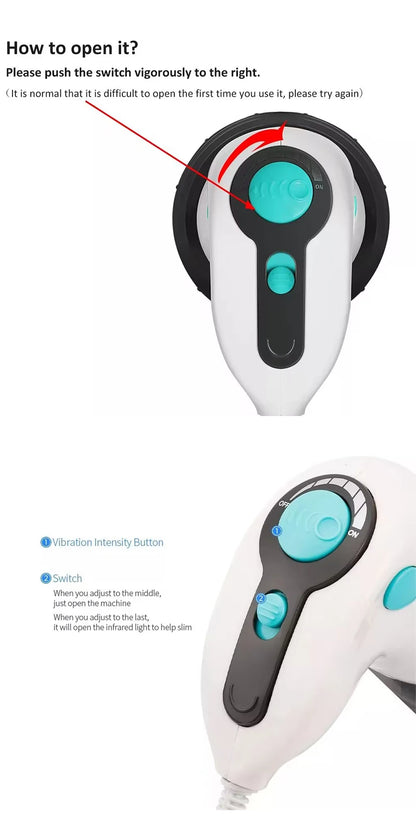 Body Electric Massager Anti-Cellulite Portable Fat Slimming & Vibration Neck, Waist, and Spine Care