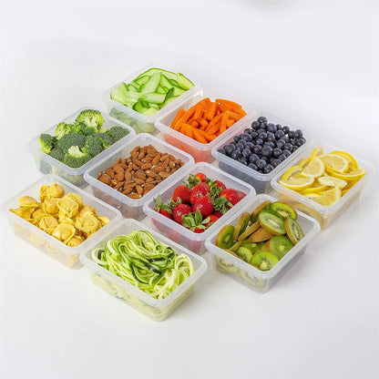 10-Piece BPA-Free Kitchen Food Containers Set, Microwave & Dishwasher Safe with Stickers and Marker