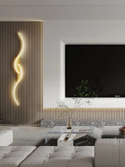 Modern LED Wall Lamp - Minimalist Bedside & Living Room Strip Sconce Indoor Lighting Fixture