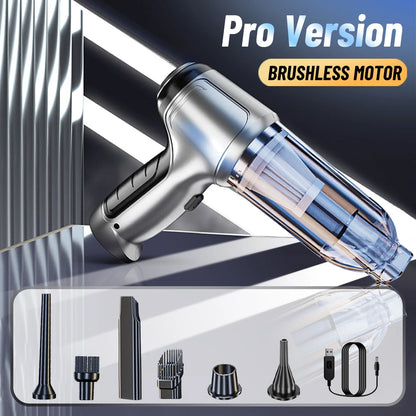 Portable Wireless Car Vacuum Cleaner, 95000PA Strong Suction Handheld Blower for Home & Car