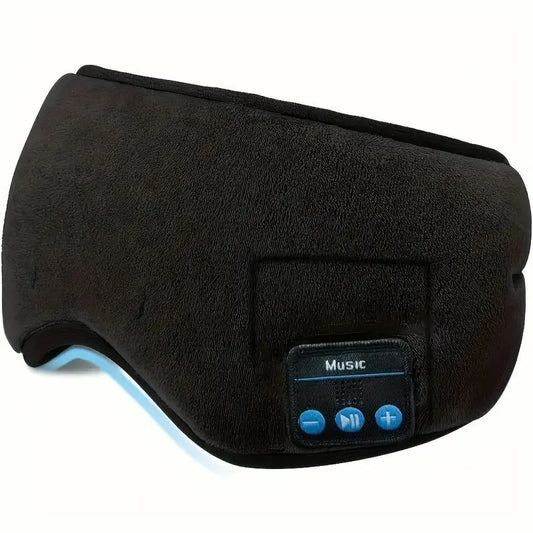 Smart Eye Mask Patch & Bluetooth Wireless Headphones - 3D Sleep Mask & Light-Blocking Eye Cover