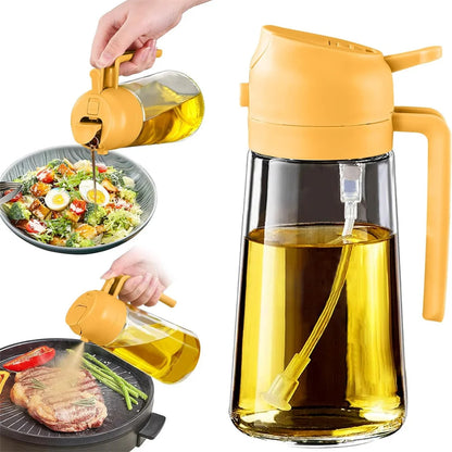 16oz/470ML Glass Oil Dispenser with Automatic Flip Lid