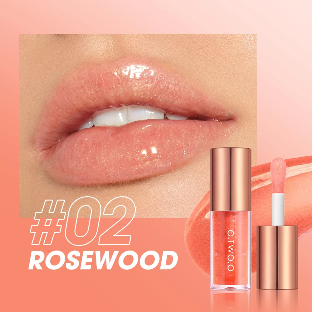 O.TWO.O Lip Oil Gloss – Moisturizing Lip Plumper, Non-Sticky Glossy Glitter Tint & Balm