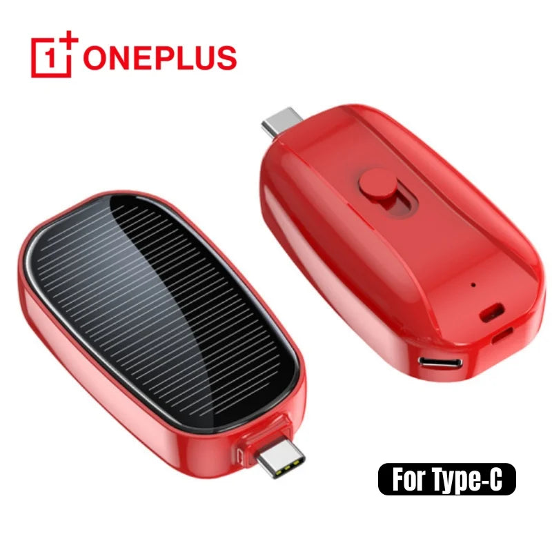 1200mAh Oneplus Solar  Key Ring Mini Power Bank