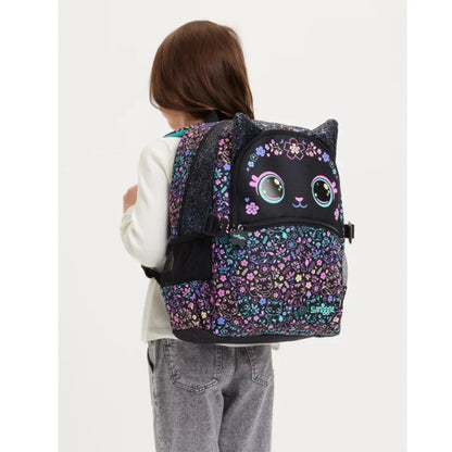 New Original Australia Smiggle Schoolbag for Girls with Black Cat Flower Lunch Bag & Pencil Case