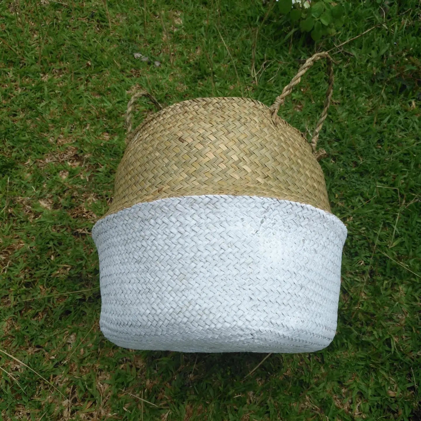 Storage Baskets - Straw Wicker Rattan Hanging Flowerpot, Seagrass Folding Laundry & Garden Plant Basket, Home Decor