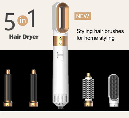 5-in-1 Hair Dryer Hot Comb Set Professional Curling Iron & Straightener Styling Tool for Dyson Airwrap