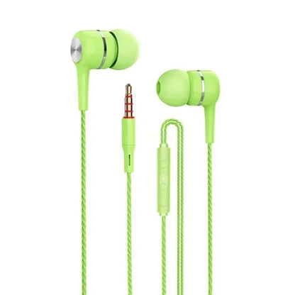 3.5mm Wired Earphones with Microphone - Bass HiFi Stereo In-Ear Headset for Phones