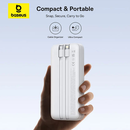 Baseus 20000mAh Power Bank, PD 22.5W Fast Charging, External Battery Charger for Xiaomi, Poco, iPhone, Samsung, iPad