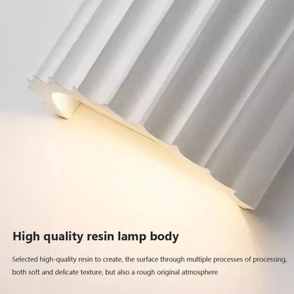 Macaron LED Wall Lamp - Resin Luxury Sconce for Living Room, Bedside & Hallway Decor