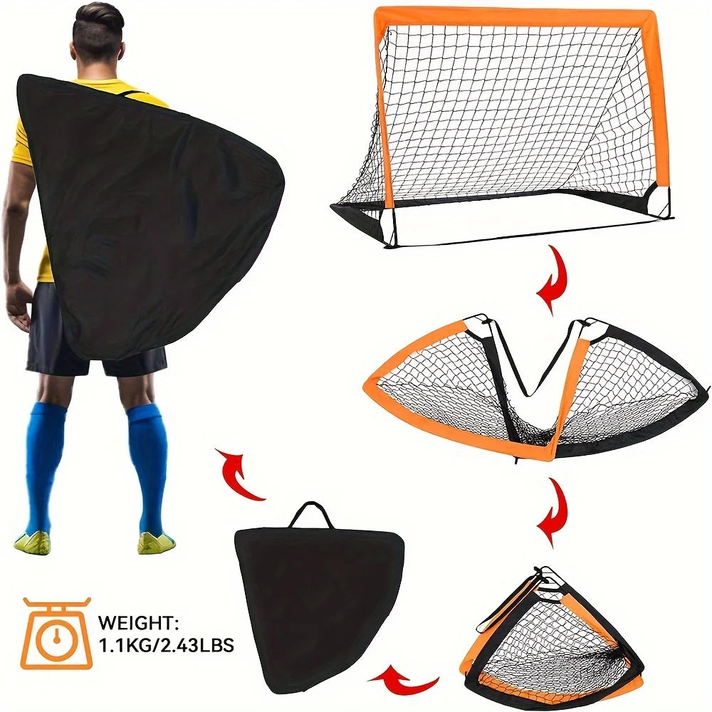 Portable Foldable Soccer Goals for Kids, Indoor/Outdoor Pop-Up Football Net