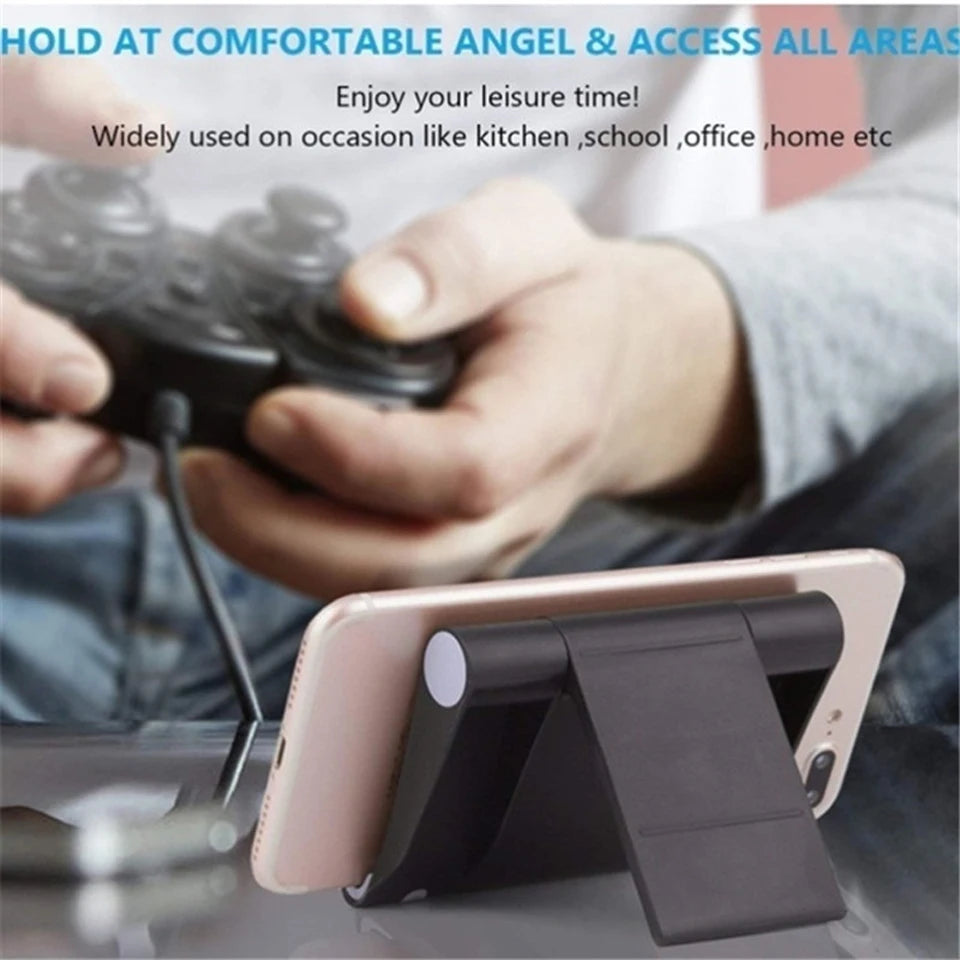 Universal Foldable Desk Phone Holder - Mount Stand for Samsung S20, iPhone 11, Note 10, and Tablets