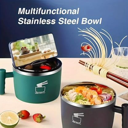Ramen Bowl & Lunch Container 1000ml with Phone Stand - Thai Soup, Cereal Bowls for Home, Kitchen & Camping