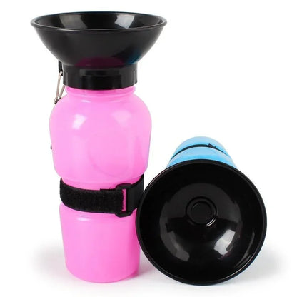 500ml Outdoor Portable Pet Water Bottle – Travel Feeder Cup for Dogs & Cats