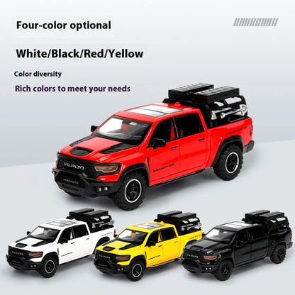 1/32 RAM 1000 TRX Mammoth Pickup Alloy Car Model with Sound and Light Pull Back Toy for Kids Collectibles Birthday Gift
