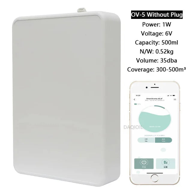 500ML Smart Fragrance Diffuser - Waterless Essential Oil Air Freshener for Home