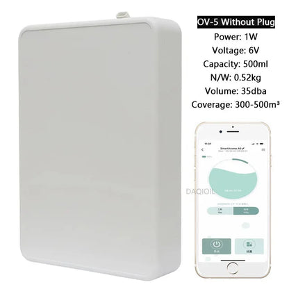 500ML Smart Fragrance Diffuser - Waterless Essential Oil Air Freshener for Home