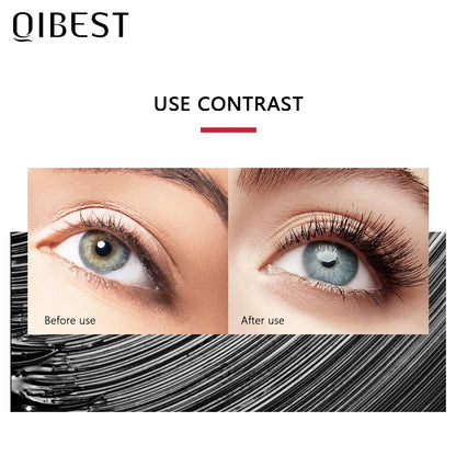 QIBEST 4D Black Mascara - Lengthening & Volume Waterproof Eyelash Makeup