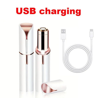 Portable Lipstick Electric Hair Remover for Women Painless Facial Shaver Tool