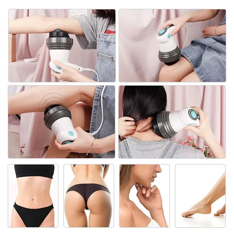 Body Electric Massager Anti-Cellulite Portable Fat Slimming & Vibration Neck, Waist, and Spine Care