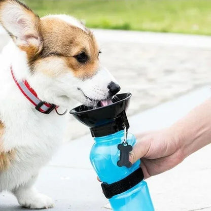 500ml Outdoor Portable Pet Water Bottle – Travel Feeder Cup for Dogs & Cats