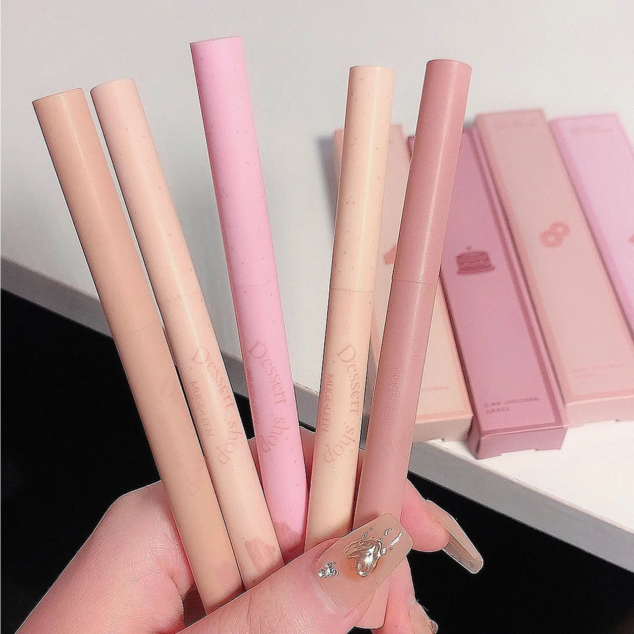 Dessert Lip Liner – Automatic Rotating Waterproof & Long-Lasting Lipstick Pen
