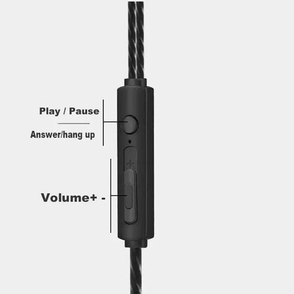 3.5mm Wired Earphones with Microphone - Bass HiFi Stereo In-Ear Headset for Phones