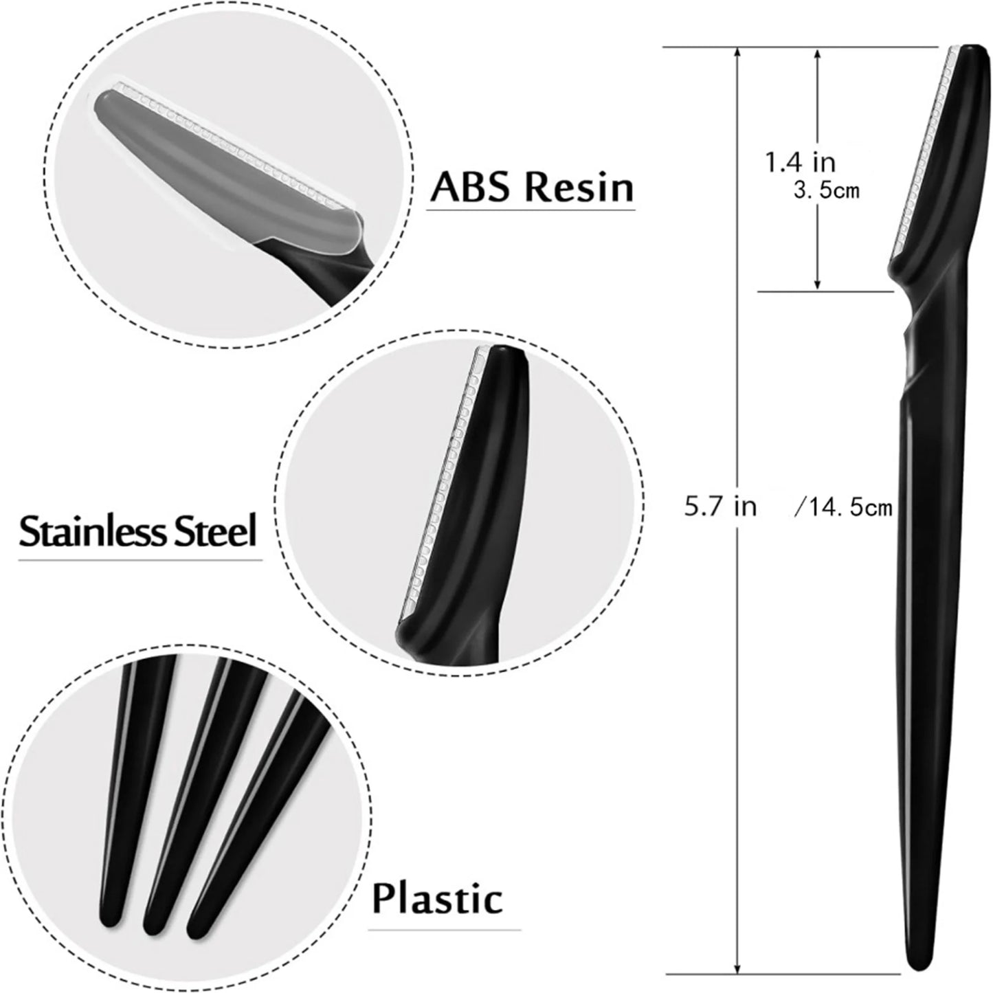 Eyebrow Trimmer & Face Shaver – Portable Hair Removal Blade Set for Women (10/40pcs)