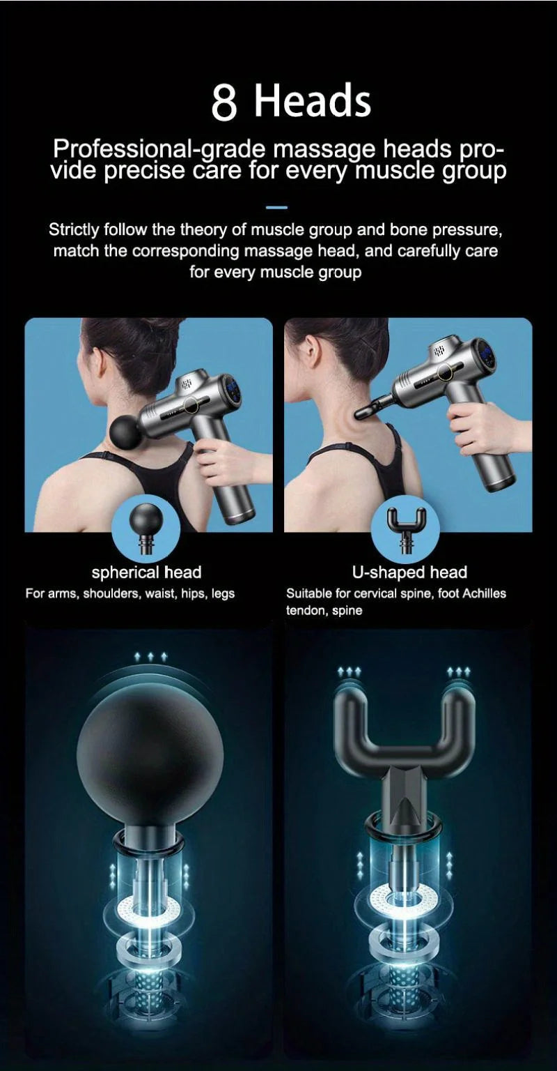 Portable Fascia Gun Vibration Massage Gun for Deep Muscle Relaxation & Fitness Slimming