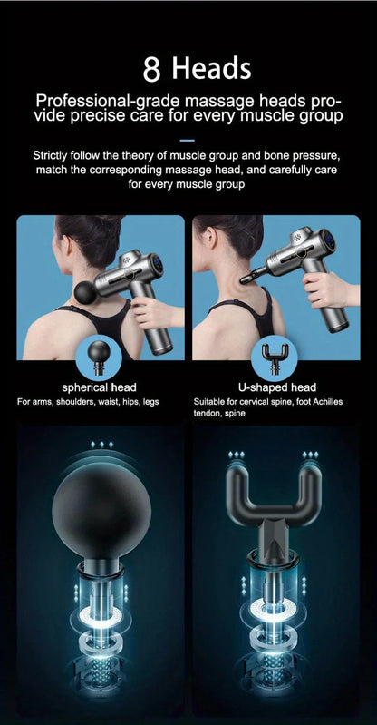 Portable Fascia Gun Vibration Massage Gun for Deep Muscle Relaxation & Fitness Slimming