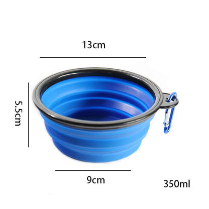 Collapsible Silicone Dog Bowl – Portable Folding Feeder for Outdoor Travel (350/1000ml)