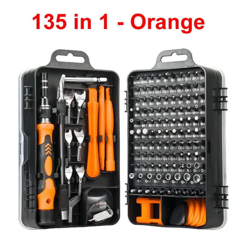 Labor-Saving Ratchet Screwdriver Set, Household Magnetic Toolbox with Torx Bits