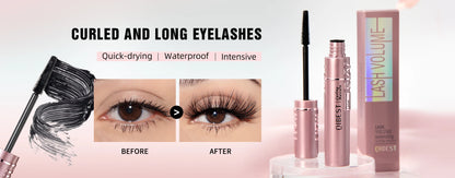 QIBEST 4D Black Mascara - Lengthening & Volume Waterproof Eyelash Makeup