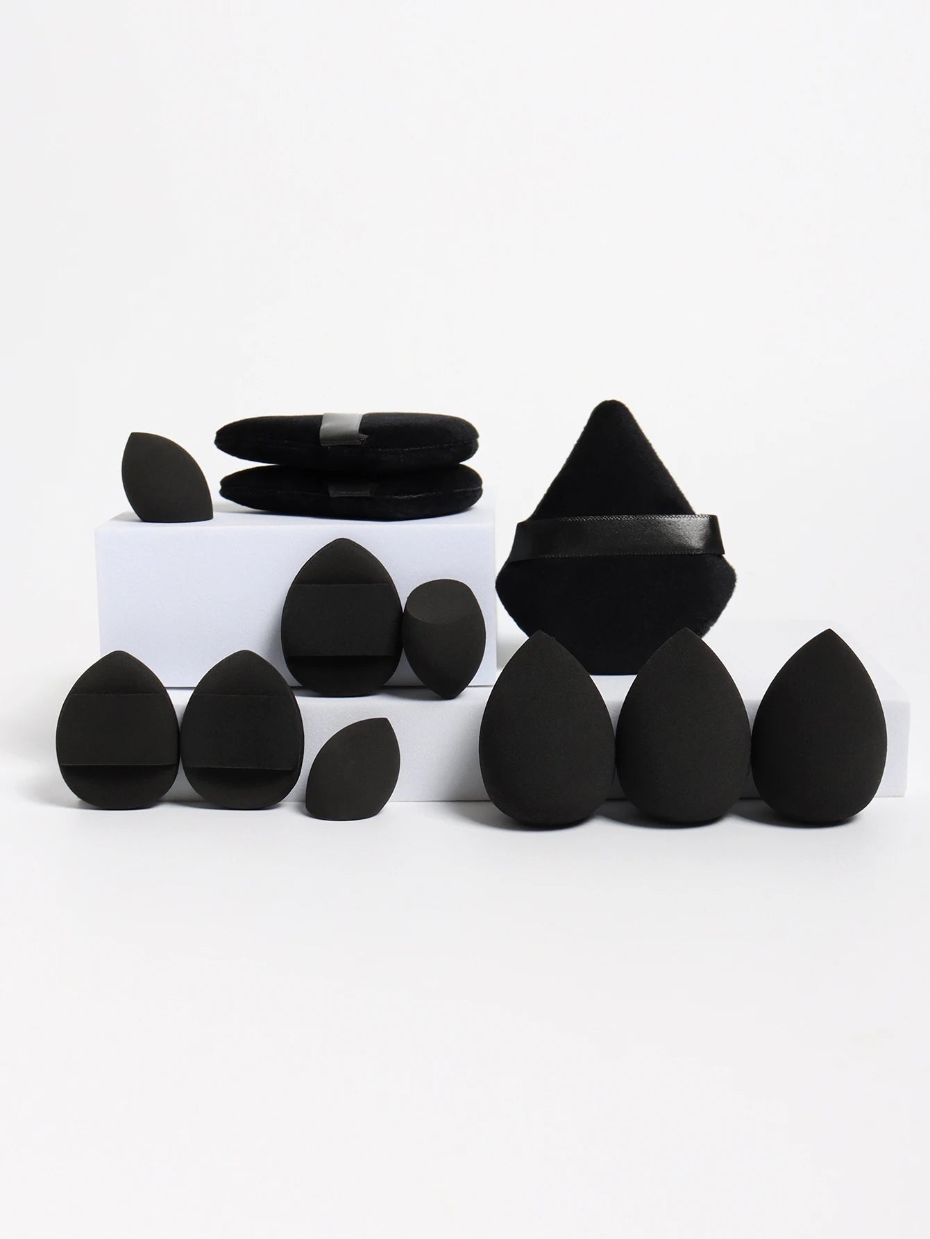 12-Piece All-Purpose Makeup Sponge Set – Powder Puffs, Beauty Eggs & Mini Cushions