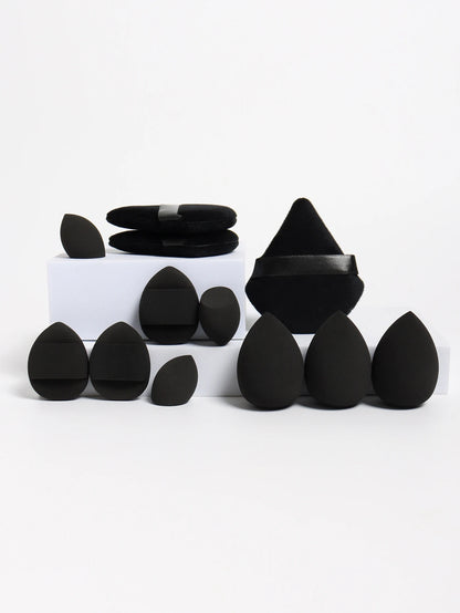12-Piece All-Purpose Makeup Sponge Set – Powder Puffs, Beauty Eggs & Mini Cushions