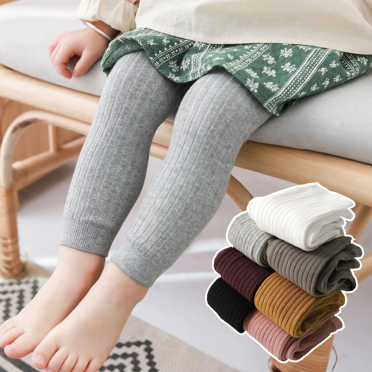 Spring Autumn Baby Pants, Cotton Stretch Leggings for Boys & Girls 0-6 Years