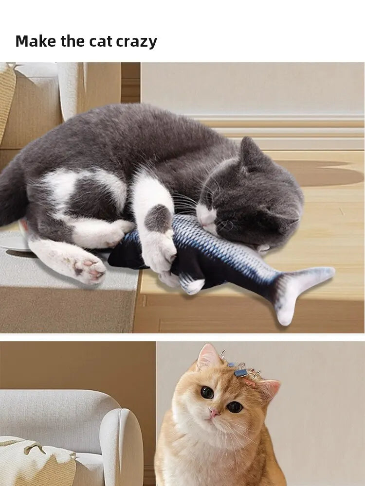 USB Charging Electric Fish Toy – Interactive Pet Chew Toy for Dogs & Cats
